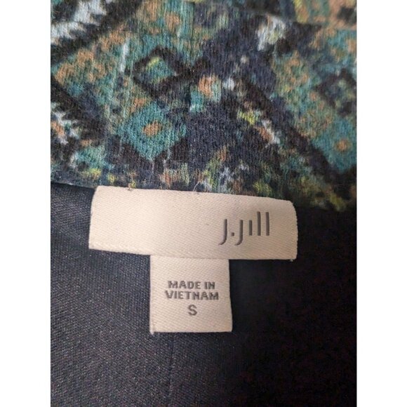 J. Jill Pull-On Skirt Womens Sz S Oversized Abstract Print Stretchy Boho Artsy - Picture 7 of 10